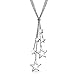 Bling Jewelry Patriotic .925 Sterling Silver Open Star Lariat Necklace