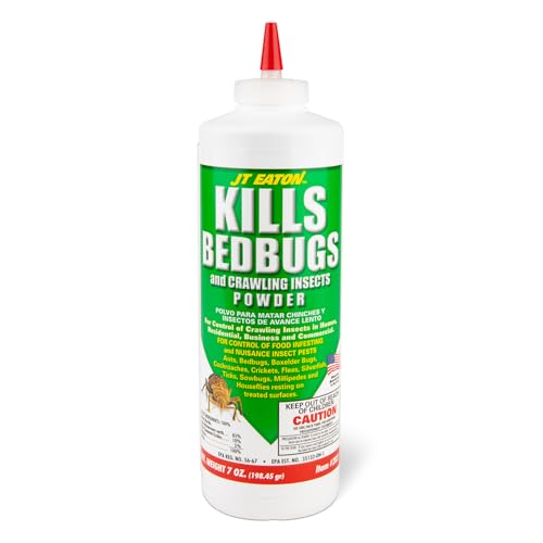 Kills Bedbugs and Crawling Insects Powder – 7oz Bottle Diatomaceous Earth Insecticide Dust for Effective Bedbug and Crawling Pest Control, Non-Toxic, Long-Lasting Protection