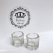 Bzbuy-shop 2 Nail Art Acrylic Liquid Powder Dappen Dish Glass Crystal Cup Glassware Tools
