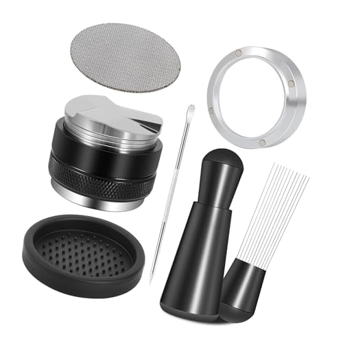 Set di livellatori per caffè in acciaio inox, design a doppia testa, per macchina espresso, baristi ergonomici, accessori da caffè in acciaio inox
