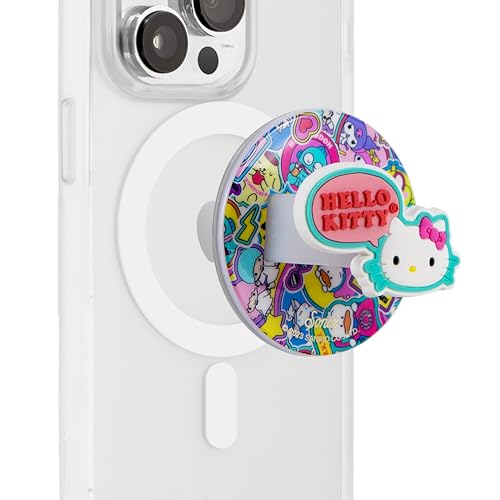 Sonix x Sanrio Magnetic Phone Grip MagSafe Silicone Ring Loop Grip - Detachable Holder for Hand Soft MagSafe Grip | Hello Kitty Stickers