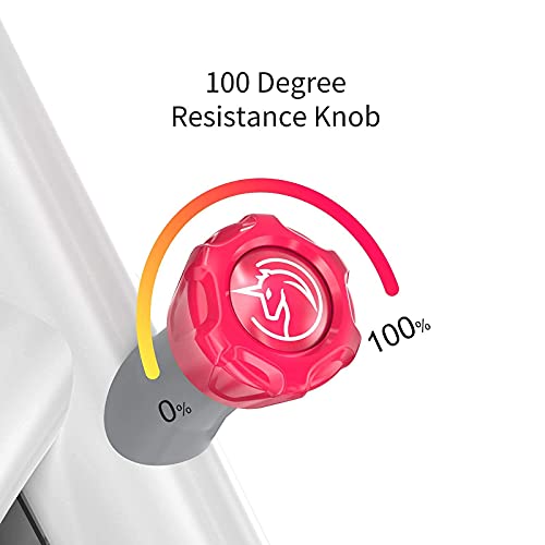 YESOUL Smart Connect Exercise Spin Bike Stationary with Bluetooth Armband, Magnetic Resistance Belt Drive Commercial Indoor Cycling Bike with Heart Rate Monitor App, Tablet Holder (White)