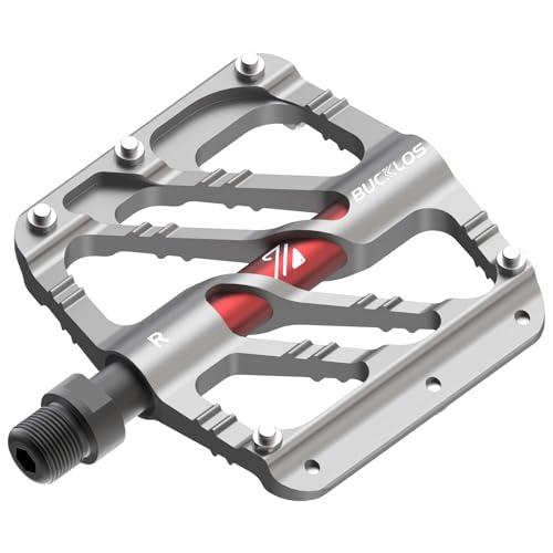 BUCKLOS MTB Flat Pedals Mountain Bike Pedals, 3...