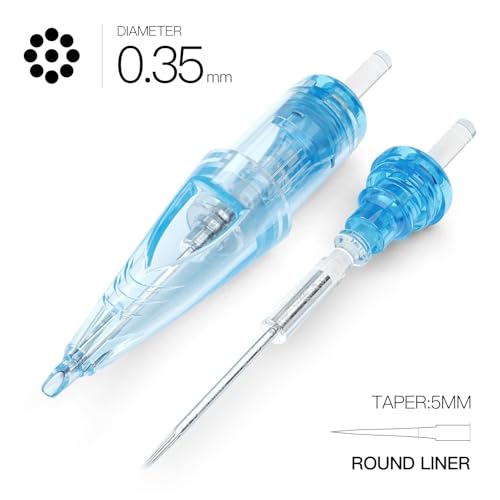 Image of WJX Tattoo Cartridges 20Pcs Disposable Needles Round Liner 1209RL
