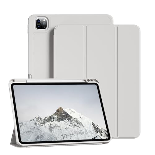 Étui iPad Pro 11 antichoc gris résolvant le problème de batterie et de perte du stylet