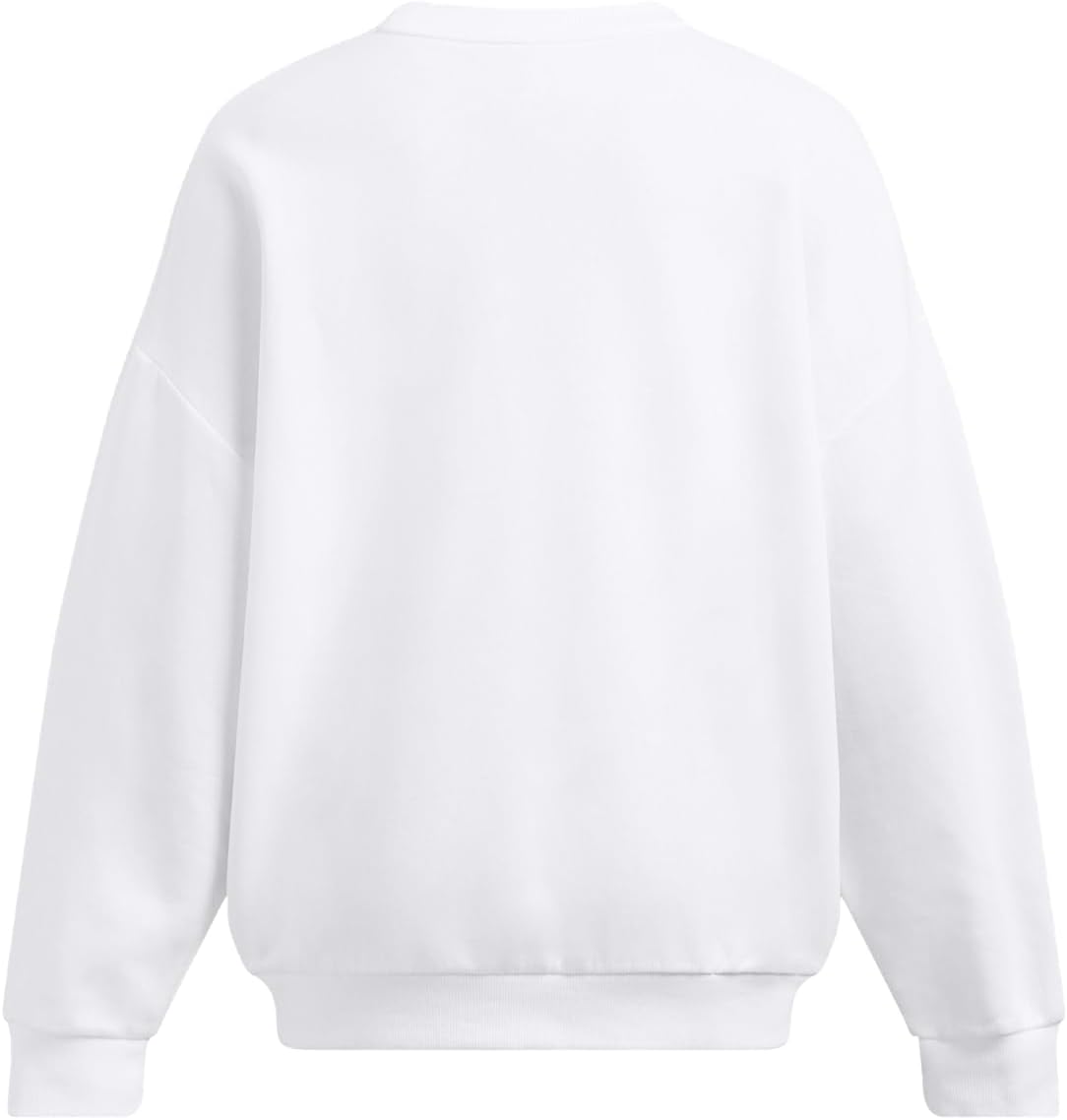 Under Armour Women Rival Fleece Oversized Crew, (100) White / / Black, X-Small - Image 5