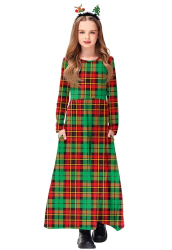 Image of Deerose Girls Maxi Dress Short Sleeve Casual Long Dresses with Pockets 5-14 Years