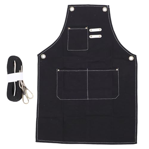 Delantal de trabajo JTLB de lona resistente con bolsillos y tirantes ajustables miniatura 6
