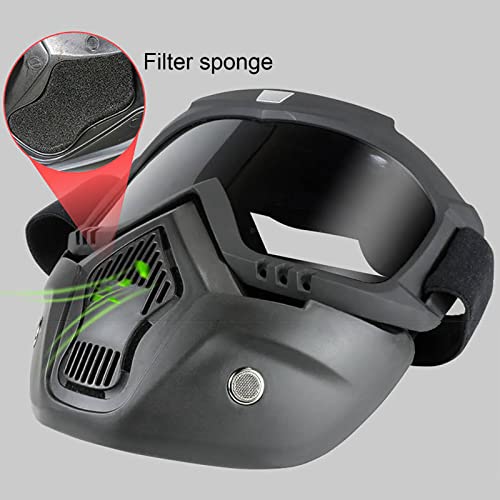 Máscara tática Máscara de proteção ajustável Face Face Airsoft Máscara Airsoft e Kit de óculos de ne
