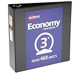 Avery Economy Sichtbuch mit 7,6 cm rundem Ring, Schwarz (5740)