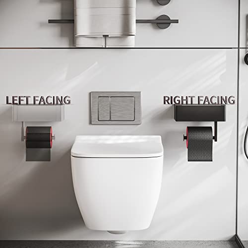 Toilet Paper Holder With Shelf，Sus304 Stainless Steel Toilet Paper Holder With Storage And Flushable Wipes Dispenser，Bathroom Toilet Paper Roll Holder Wall Mount With Wipe Holder,Hide Your Wipes-Large #TOP5