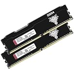 DDR4 3200MHz 32GB Kit (16GBx2) Desktop RAM PC4-25600 UDIMM Non-ECC Unbuffered 1.35V 288 Pin CL16 PC Computer Memory Upgrade Module Support XMP 2.0 Auto Overclocking (Black)