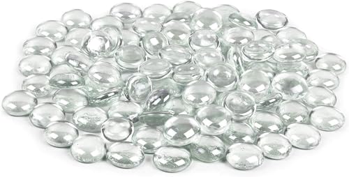 Miniatura 2 de Arsuk Guijarros Cuentas De Vidrio Y Guijarros Pepitas De Vidrio Gemas De Forma Redonda Piedras Decorativas Para Jarrones Acuarios Velas Flotantes 170-180piezas 0.955 Kg De Guijarros Transparentes