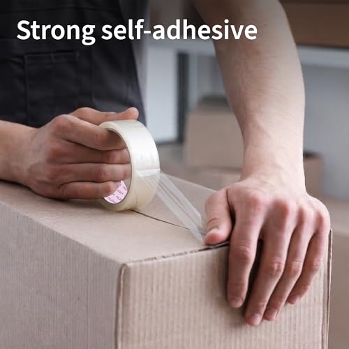 Image of BOPP Transparent Tape | 65meter Length X 24mm Width | 42Micron High Strength Self-Adhesive Tape for Strong Hold | Perfect for Office, Packaging, DIY, Shipping & More