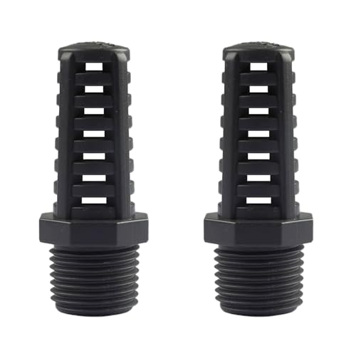 2PCS Threaded Suction Overflow Strainer, 20mm Thread Strainer, Garden Permeable Cap Mesh, Aquarium Suction Overflow Drain Tool, Aquarium Fittings Hose Connector