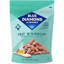 1 of Blue Diamond Almonds Salt N' Vinegar Flavored Snack Nuts, 16 Oz Resealable Bag (Pack of 1)