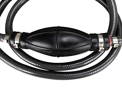Pactrade Marine Grey Durable Fuel Line Assembly Hose Barbs Rubber Primer Bulb Lengthy 7 ft feet Resistant Material Cover Fuel Flow (3/8\" Hose, Universal - No Connector) - Thumbnail 4