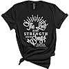 A V AMOR EST VITAE Christian T Shirts | Womens Christian Shirt | Christian Tees | The Lord is My Strength and My Song (Black Lord is My Strength, X Large)