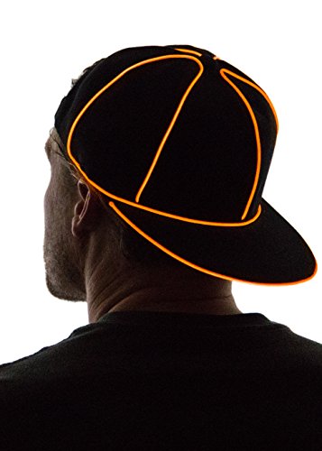 NEON NIGHTLIFE Light Up Snapback Hat Boys & Girls LED Baseball Accessory, Orange