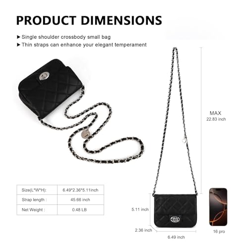Mini sac à main matelassé avec finitions dorées et détails soignés