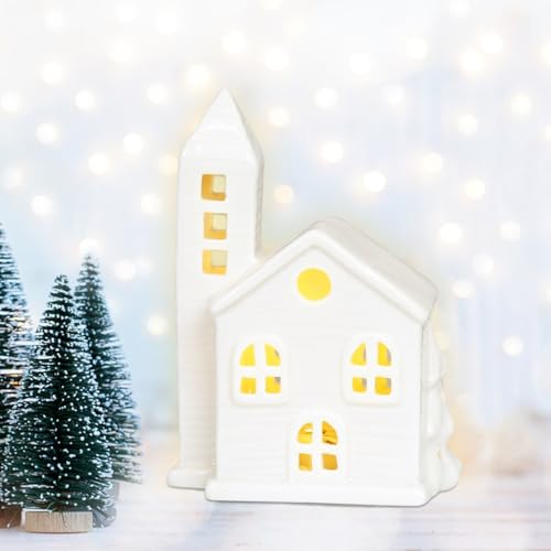 TZQFROCE Weihnachtsdeko Led Lichthäuser Beleuchtete Weihnachtshäuser...