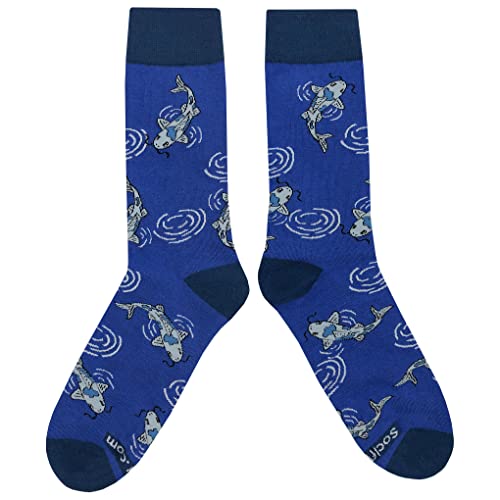 Koi Dress Socks Funny Novelty Crazy Fun Design Men Size 8-12 Cotton Casual Crew Colorful Funky Fancy Socks Gift for Men2