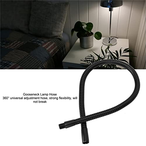 Deosdum 4 Pcs Gooseneck Lamp Hose Aluminium 10mm Caliber Flexible Table Desk Lamp Hose Lighting Fittings (45cm)