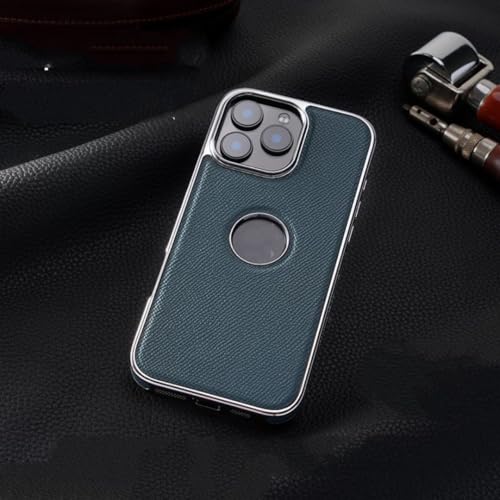 Coque iPhone 15 Pro cuir naturel contre les rayures avec son placage antichoc