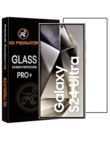 Image of Tempered Glass Screen Protector For Samsung Galaxy S24 Ultra (HD+ And Fingerprint Working) with Easy Installation kit