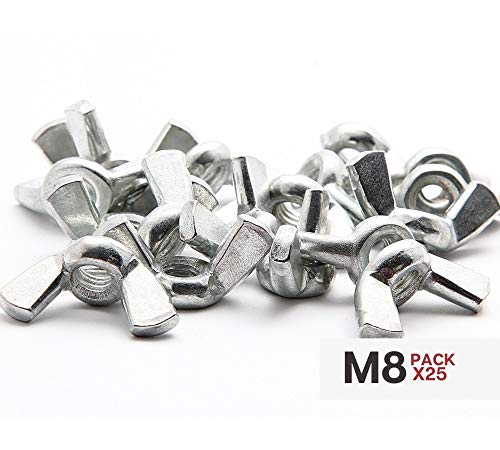Miniatura 4 de Doja Industrial Tuerca Mariposa M8 Pack 25 Palomillas Para Fijar Tornillos Sin Llave Palomilla De Fácil Apriete Para La Sujecion De Tornillos Perilla O Palometa Hembra Rosca Metrica 8