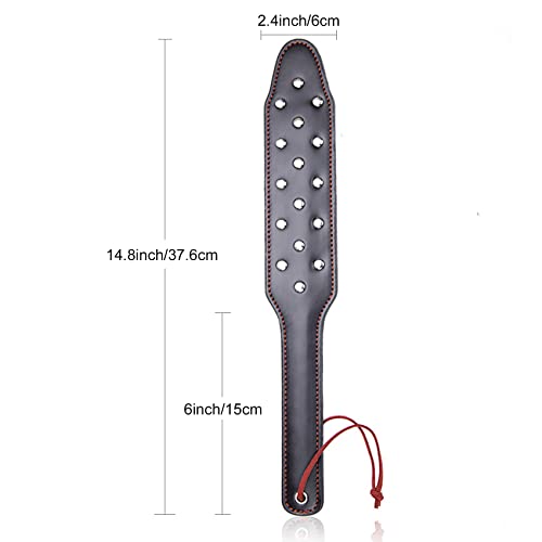 Venesun Studded Spanking Paddle For Adults, 14.8In Faux Leather Sex Paddles For Bdsm Play #TOP5