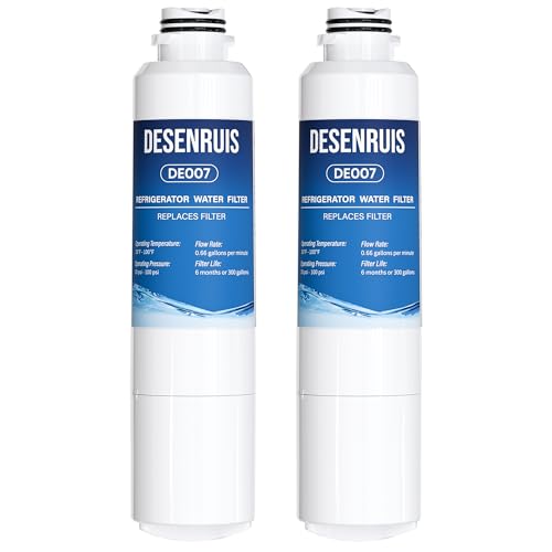 DA29-00020B Water Filter Compatible with Samsung Water Filter DA29-00020A/B, HAF-CIN/EXP, DA29-00020A, DA29-00020B-1, RS25J500DSR, HAF-CIN, RF263BEAESR, RF4287HARS, RF28HFEDBSR,2 Pack, By DESENRUIS