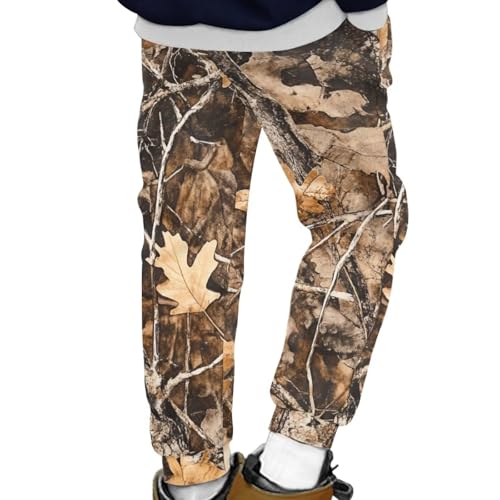 Cozeyat Kids Ankle Length Sports Pants with Pockets,High Waistband Aweatpants for Sports Jogger Trousers,Size 4-15T