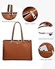 LOVEVOOK Sac Cabas Femme Sac a Main, Grande Capacité Sac Ordinateur Portable 15,6 Pouces, Imperméable Sac De Cours Sacoche Ordinateur, Sac à Main Pour Voyage Affaires Travail, Brun #4