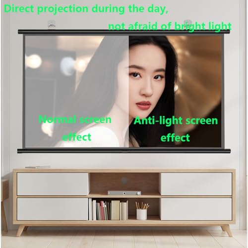 Pantalla de proyección retráctil 4K 72 pulgadas miniatura 2