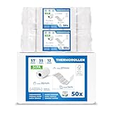THERMALKING EC Cash Rollen Thermopapier 57mm x 35mm x 12mm - Thermorollen 57x35x12 für EC & Kredit-Kartenlesegeräte - Bonrollen mit SEPA-Lastschrifttext - Für Systeme bis 14m Papierbedarf (50 Stk)