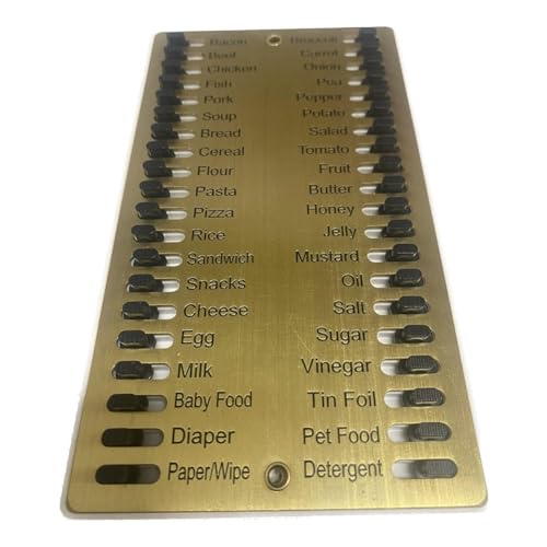 Desikixudy 1 PC Della Spesa In Metallo Della Spesa Riutilizzabile Scheda Promemoria Memoria