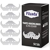 Filzada® 50x PROFI Hakenklingen für Teppichmesser - Ultra scharfe Teppichmesser Hakenklingen - 0,65 mm stark
