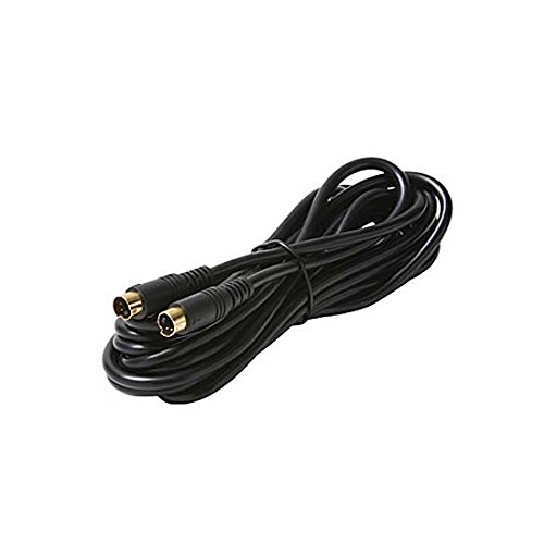 25' FT S-Video Cable SVHS 4 Pin Male to Male Camcorder DVD VCR TV DSS Pro Grade Gold Plated Din Each Ends Shielded Digital Video Cable TV Connection Cord Premium Output Input Hook-Up Jacks
