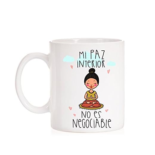 MardeTé Taza de Paz Interior. Taza Original para Yoga, Meditación y Relajación