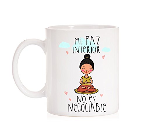 MardeTé Taza de Paz Interior. Taza Original para Yoga, Meditación y Relajación