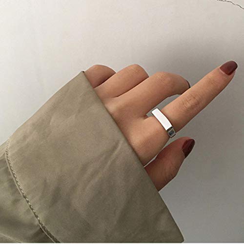 Open Rings Creative Simple Geometric Handmade Ring Engagement Jewelry Gifts for Women Couple