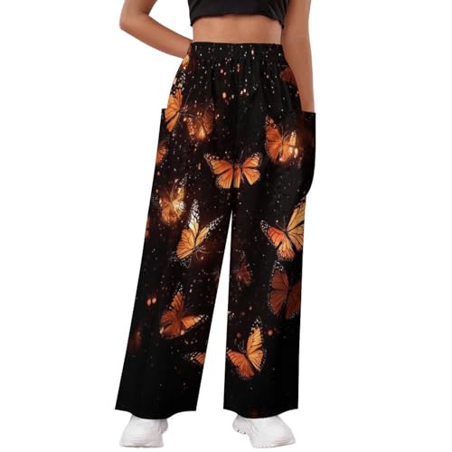 Casual Wide Leg Pants for Women, High Waist Flowy Sweatpants Lightweight Loose Flowy Pants