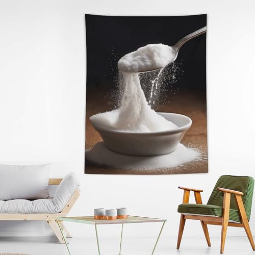 Drapeau mural vertical motif sucre et cuillère 152 x 203 cm - 3