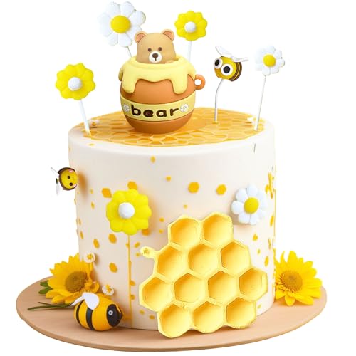 decoración de abeja para pasteles topper de abeja para tortas adornos de abejas tiernos para pasteles decoraciones de panal de miel toppers de abejas para cupcakes para baby shower cumpleaños despedid