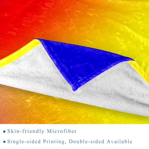 Couverture polaire microfibre Hellow 150x130 cm plaid doux pour lit et canapé