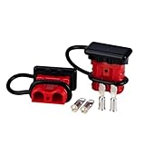 2 Pack 50AMP Battery Quick Connect Disconnect Kit - 6 Gauge Wire Harness Plug Set for Winch, RV, Truck, Car, ATV, Motor - Heavy Duty Power Connector with Cables (Red)