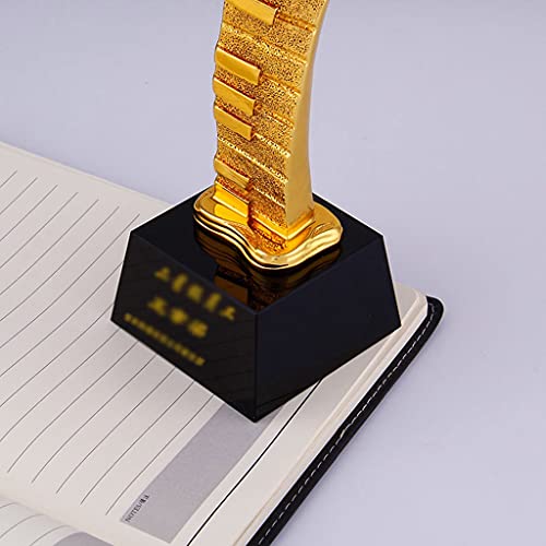 Trofee Van Verguld Hars Aanpassing Van Muziektrofeeën Creatieve Aangepaste Trofee Handtrofee Aanpassing Basisbelettering (Color : Gold, Size : 28 * 8cm) - Image 7