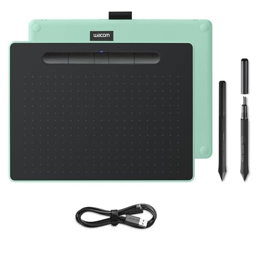 Wacom Intuos M (FR, ES, IT, NL) Bluetooth® grafisk bricka svart, pistasch