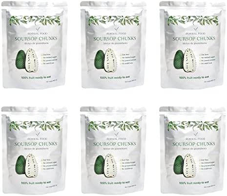 Soursop (Graviola-Guanabana), 100% Real Natural Fresh Fruit, No Added Sugar, No Preservatives - 8,82 Oz (Pack of 6)